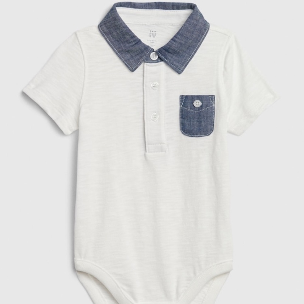 BABY GAP Polo Shirt and Seersucker Shorts 12-18 mo